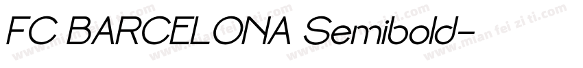 FC BARCELONA Semibold字体转换